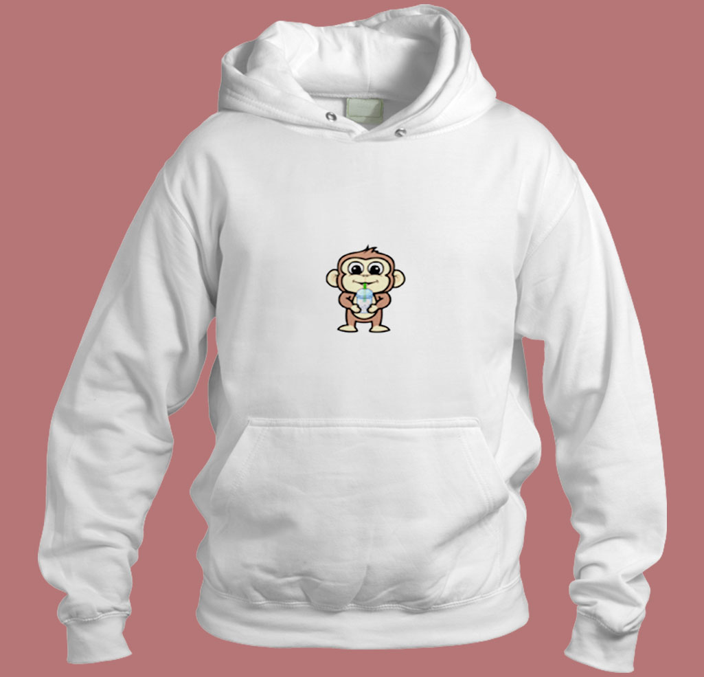 Boba Tea Monkey Aesthetic Hoodie Style Boba Tea Monkey Aesthetic Hoodie Style
