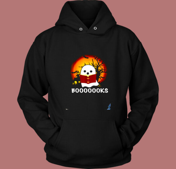 Boo Read Books Halloween Boooooks Vintage Hoodie