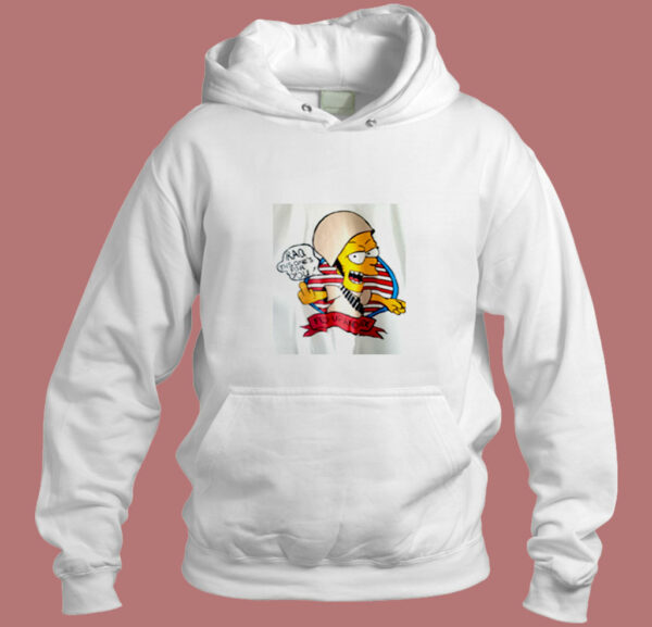 Bootleg Early 90s Bart Simpson Iraq War Aesthetic Hoodie Style
