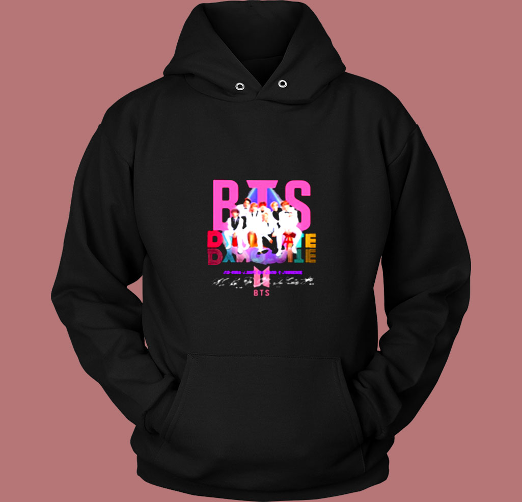 Bts Band Dynamite Album Signatures Vintage Hoodie Bts Band Dynamite Album Signatures Vintage Hoodie