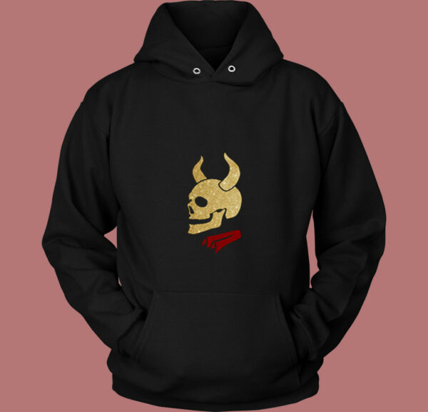 Buffy The Vampire Inspired Devil Skull Classic 80s Hoodie