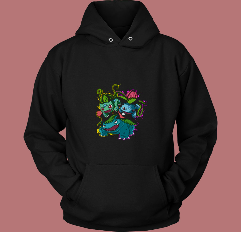 Bulbasaur Evolution Pokemon 80s Hoodie Bulbasaur Evolution Pokemon 80s Hoodie