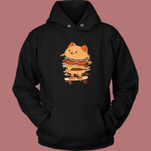 Burger Cat Is Skater Hoodie Style 1