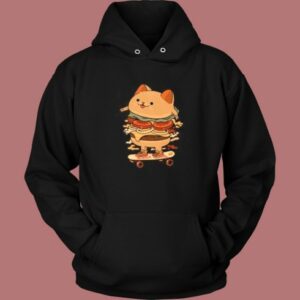 Burger Cat Is Skater Hoodie Style 2