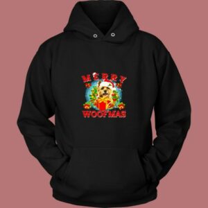 Cairn Terrier Merry Woofmas Christmas 80s Hoodie