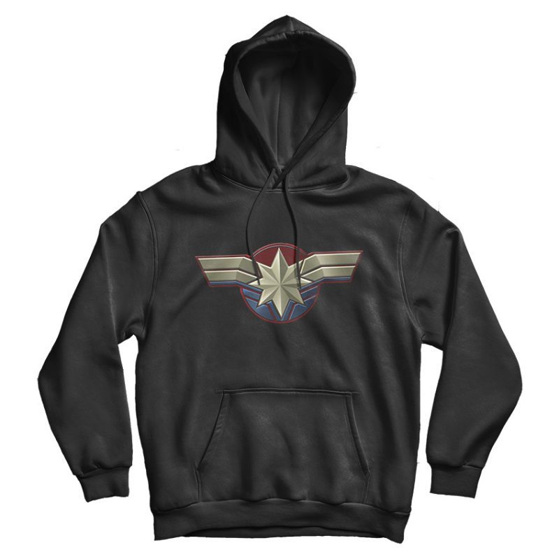 Captain Marvel Chest Emblem Hoodie Captain Marvel Chest Emblem Hoodie