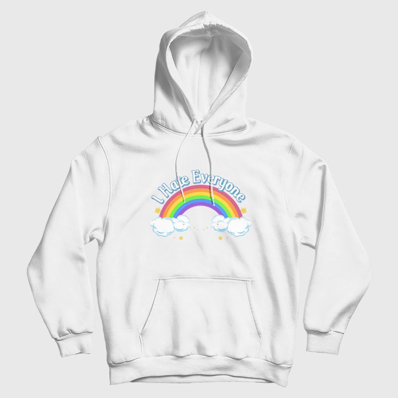 Care Bears Rainbow I Hate Everyone Hoodie Care Bears Rainbow I Hate Everyone Hoodie