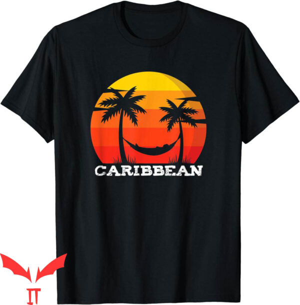 Caribbean Soul T-Shirt Caribbean Sunset Retro Palm Tree