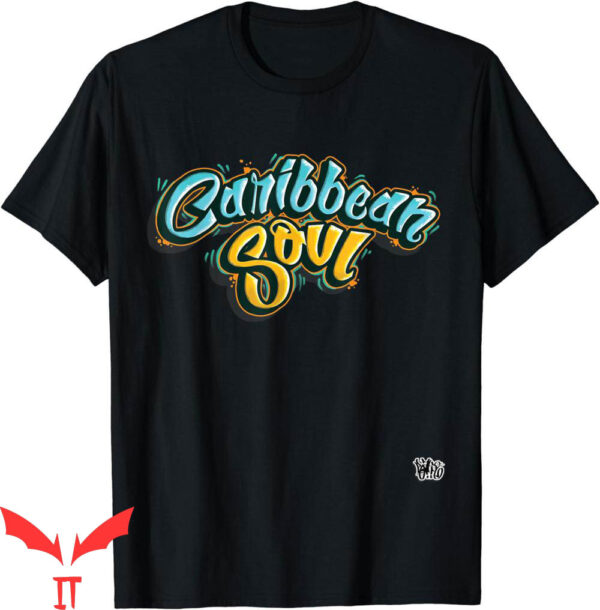 Caribbean Soul T-Shirt Classic Lettering Funny Style