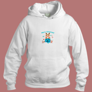 Cat And Mice Delivering Christmas Aesthetic Hoodie Style