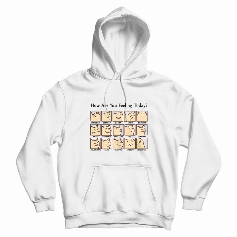 Cat How Are You Feeling Today Hoodie Cat How Are You Feeling Today Hoodie