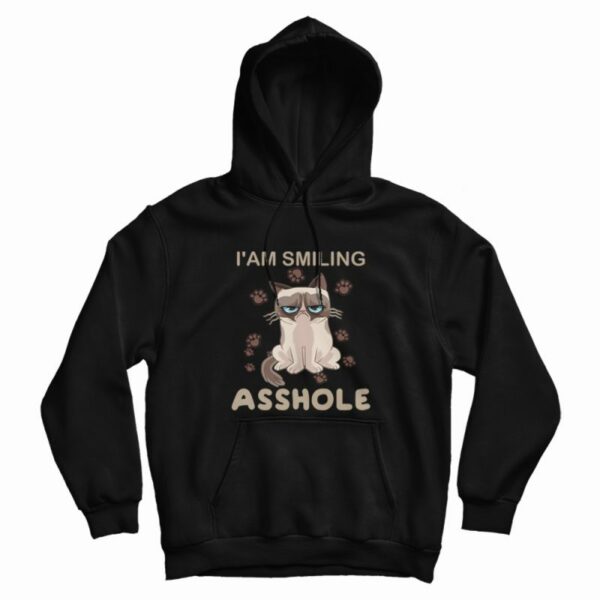 Cat I’am Smiling Asshole Hoodie