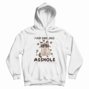 Cat Iam Smiling Asshole Hoodie 3
