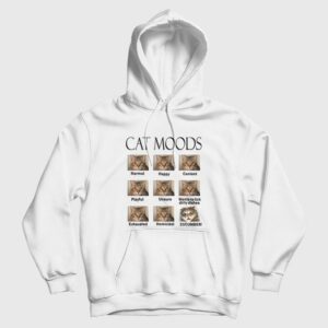 Cat Moods Funny Meme Hoodie
