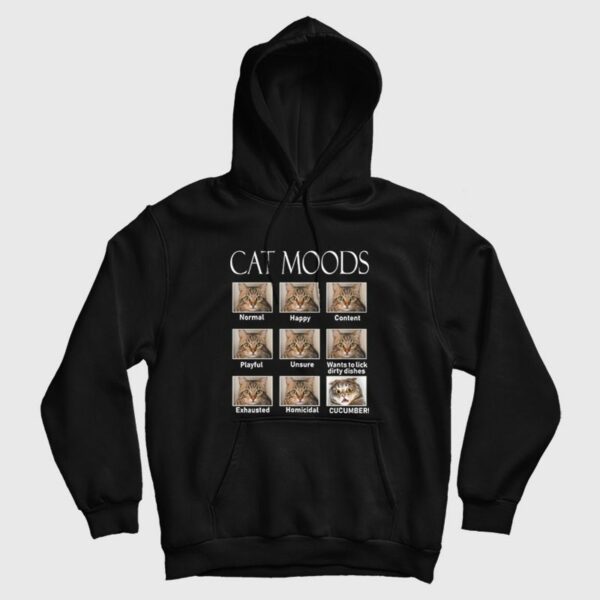 Cat Moods Funny Meme Hoodie