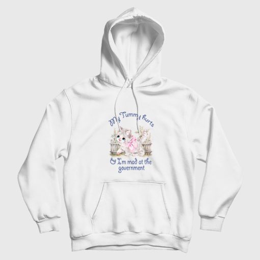Cat My Tummy Hurts and I'm Mad At The Government Hoodie Cat My Tummy Hurts and I'm Mad At The Government Hoodie