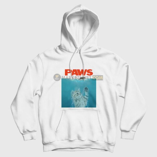 Cat Paws Jaws Parody Hoodie