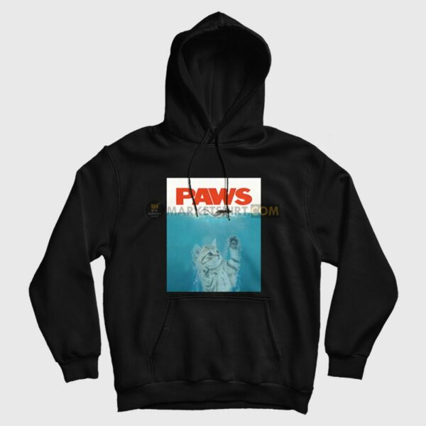 Cat Paws Jaws Parody Hoodie