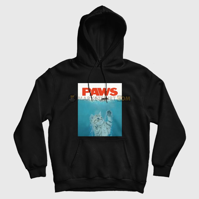 Cat Paws Jaws Parody Hoodie Cat Paws Jaws Parody Hoodie