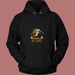 Cats Sumo Wrestling 80s Hoodie