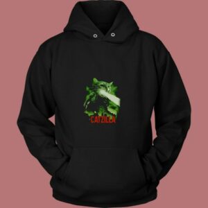 Catzilla Funny Cat Parody 80s Hoodie