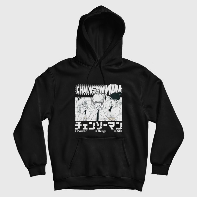 Chainsaw Man Aki Denji and Power Hoodie Chainsaw Man Aki Denji and Power Hoodie