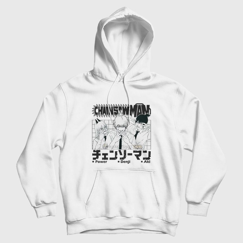 Chainsaw Man Aki Denji and Power Hoodie Chainsaw Man Aki Denji and Power Hoodie