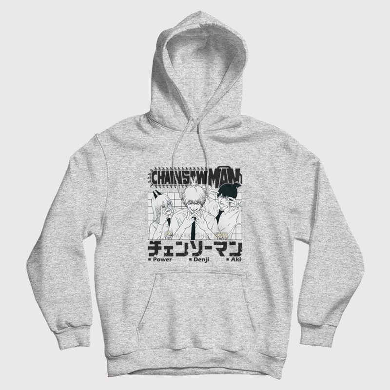Chainsaw Man Aki Denji and Power Hoodie Chainsaw Man Aki Denji and Power Hoodie