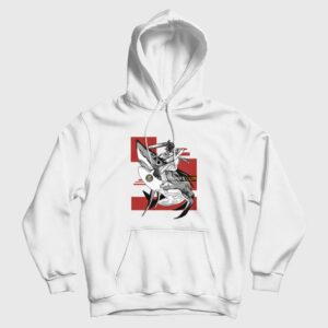 Chainsaw Man Riding Shark Hoodie