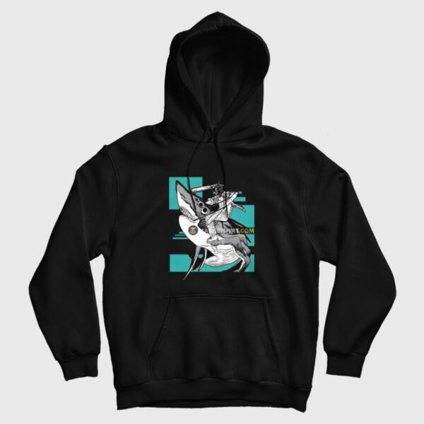Chainsaw Man Riding Shark Hoodie