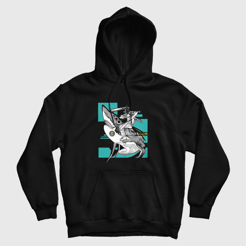 Chainsaw Man Riding Shark Hoodie Chainsaw Man Riding Shark Hoodie