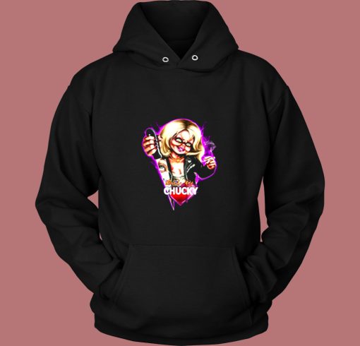 Child's Play Neon Chucky And Tiffany Vintage Hoodie Child's Play Neon Chucky And Tiffany Vintage Hoodie