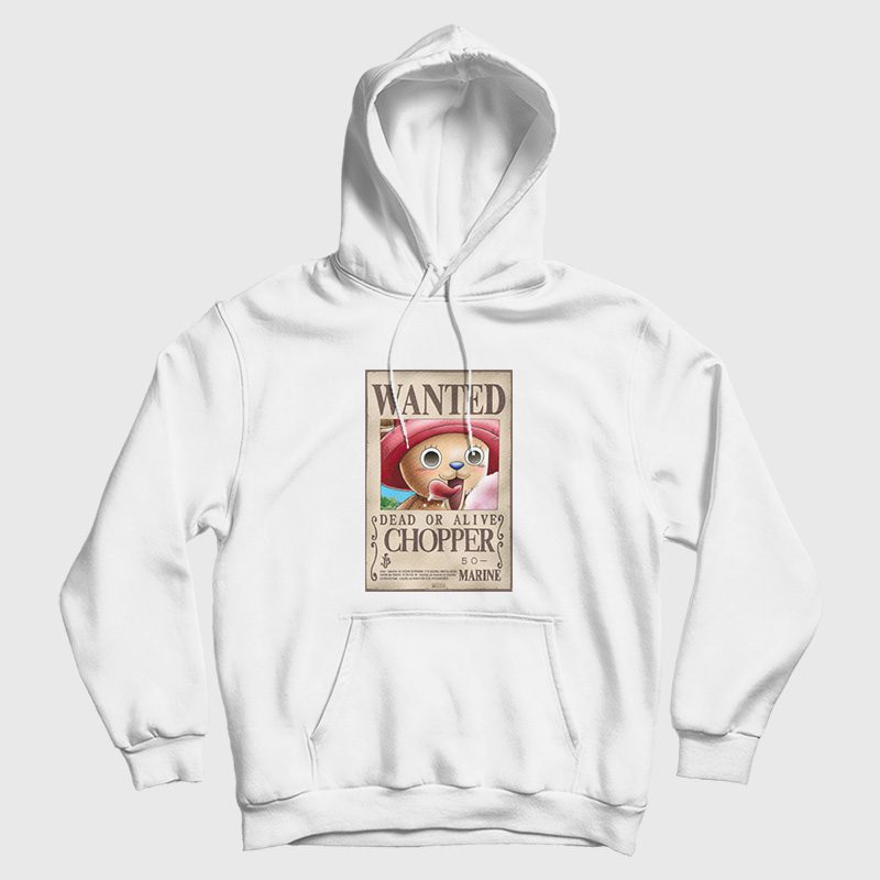 Chopper Wanted Poster One Piece Hoodie Chopper Wanted Poster One Piece Hoodie