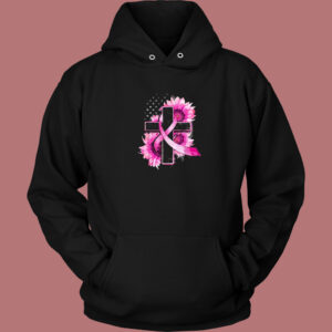Christian Cross Pink Ribbon Hoodie Style