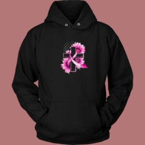 Christian Cross Pink Ribbon Hoodie Style