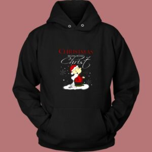 Christmas Begins With Christ Snoopy And Charlie Vintage Hoodie