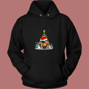 Christmas Tree Under Snow Niffler Santa Hat Vintage Hoodie