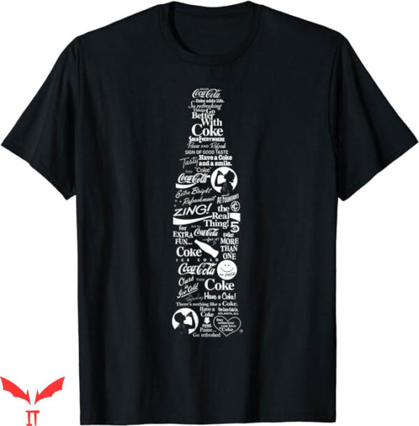 Coca Cola 80S T-Shirt Bottle Logos Fill T-Shirt Trending