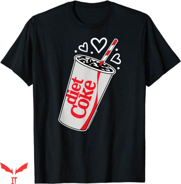 Coca Cola 80S T-Shirt Diet Coke Heart Bubbles T-Shirt