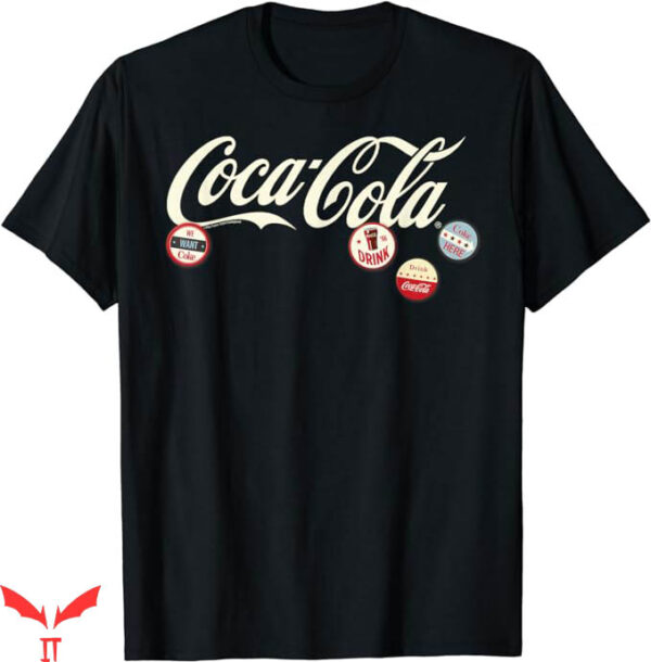 Coca Cola 80S T-Shirt Pin Scatter T-Shirt Trending