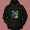Colorful Futuristic Happy New Year 80s Hoodie