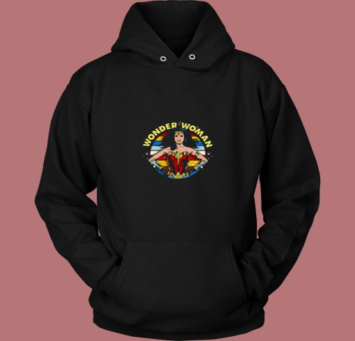 Colorful Pose Wonder Woman 80s Hoodie Colorful Pose Wonder Woman 80s Hoodie