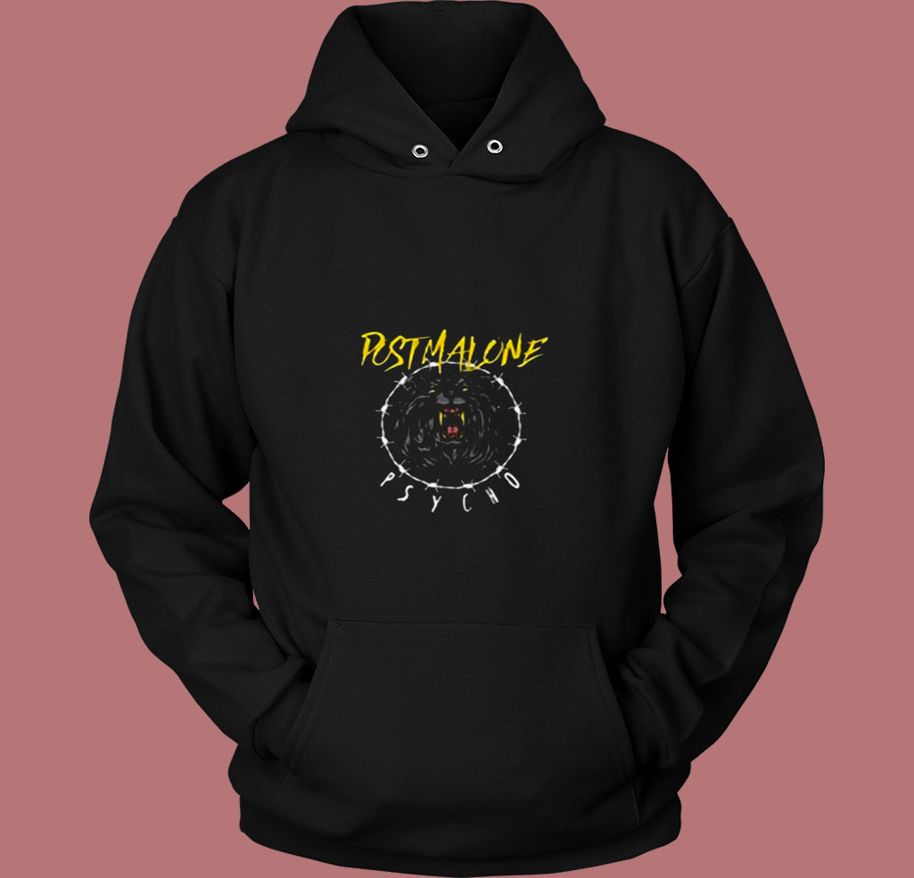 Cool Post Malone Psycho 80s Hoodie Cool Post Malone Psycho 80s Hoodie