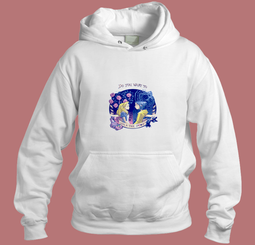 Coraline And Alice Open The Door Aesthetic Hoodie Style Coraline And Alice Open The Door Aesthetic Hoodie Style