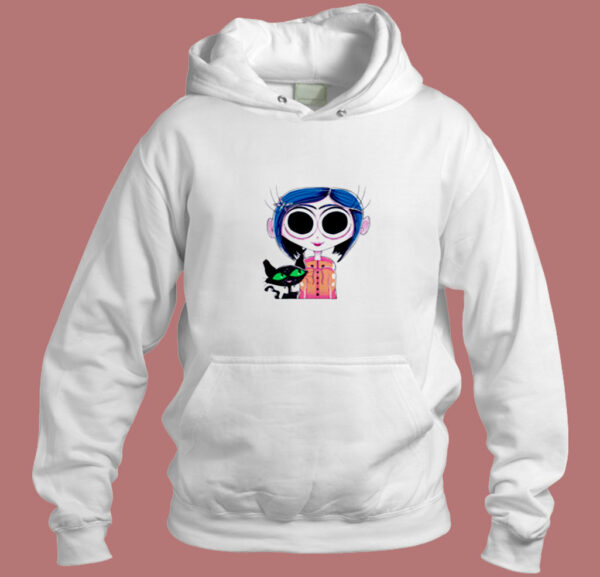 Coraline With Her Cat Aesthetic Hoodie Style