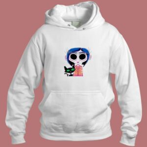 Coraline With Her Cat Aesthetic Hoodie Style