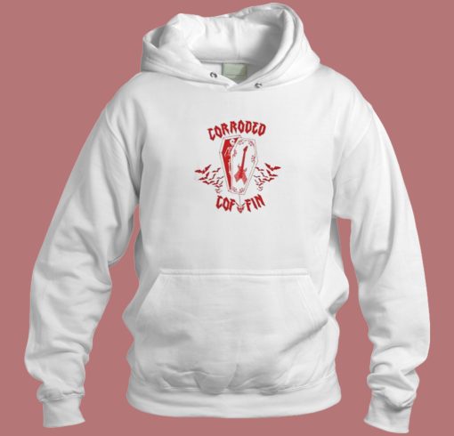 Corroded Coffin Graphic Hoodie Style Corroded Coffin Graphic Hoodie Style