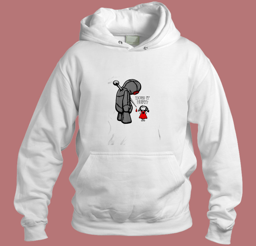 Creepy Sad Does It Hurt Voodoo Doll Goth Girl Aesthetic Hoodie Style Creepy Sad Does It Hurt Voodoo Doll Goth Girl Aesthetic Hoodie Style