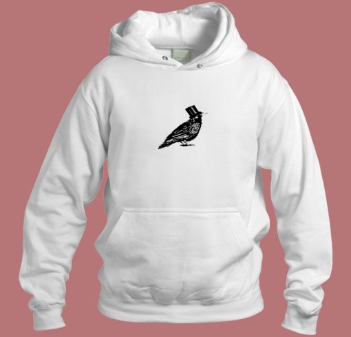 Crow Hat Men's White Aesthetic Hoodie Style Crow Hat Men's White Aesthetic Hoodie Style