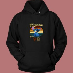 Custom Awesome Since 1980 Stitch Vintage Hoodie 2